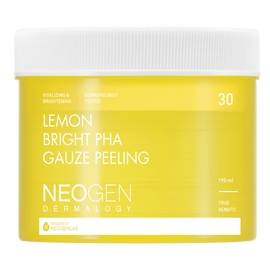 [NeoGen] DERMALOGY LEMON BRIGHT PHA GAUZE PEELING 190ML (30 PADS)