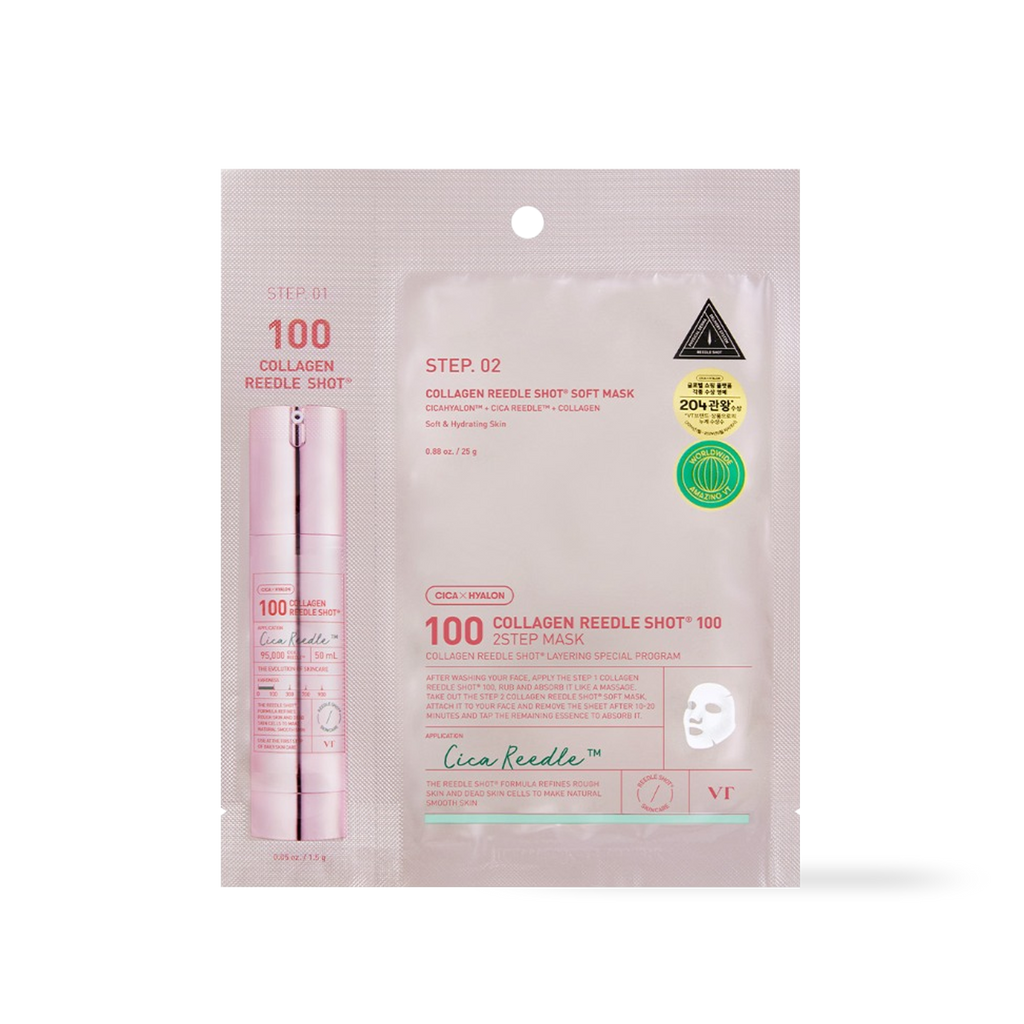 [VT Cosmetics] COLLAGEN Reedles Shot 100hL 2 STEP MASK