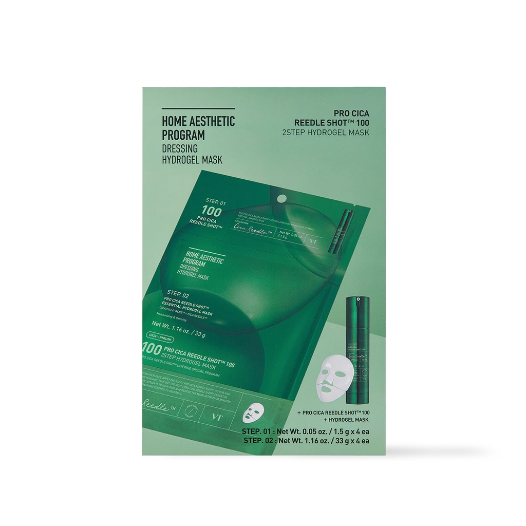 [VT Cosmetics] PRO CICA Reedle Shot 100 2STEP Hydrogel Mask - 2type