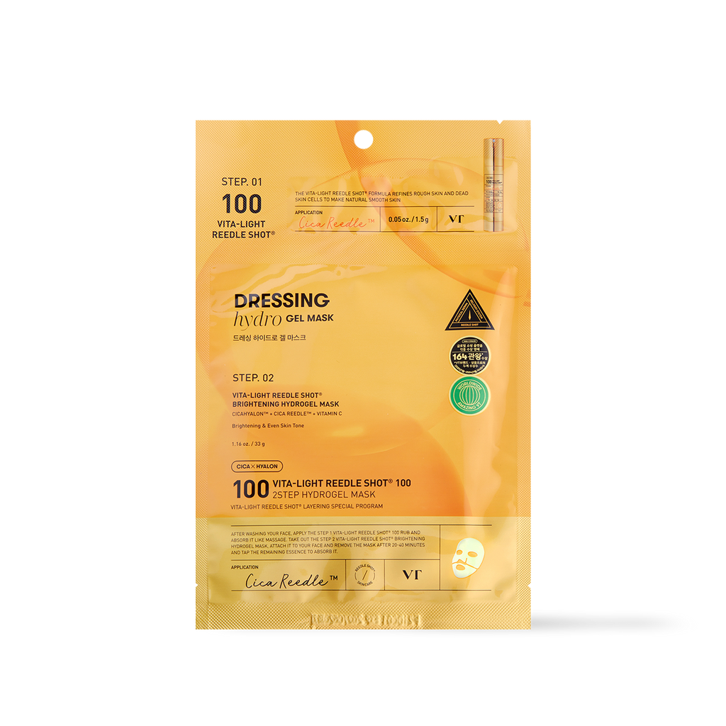 [VT Cosmetics] VITA-LIGHT Reedle Shot 100 2STEP Hydrogel Mask - 2type
