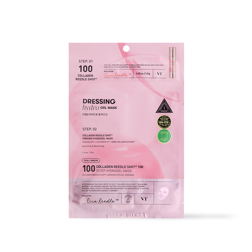 [VT Cosmetics] COLLAGEN Reedle Shot 100 2STEP Hydrogel Mask - 2type