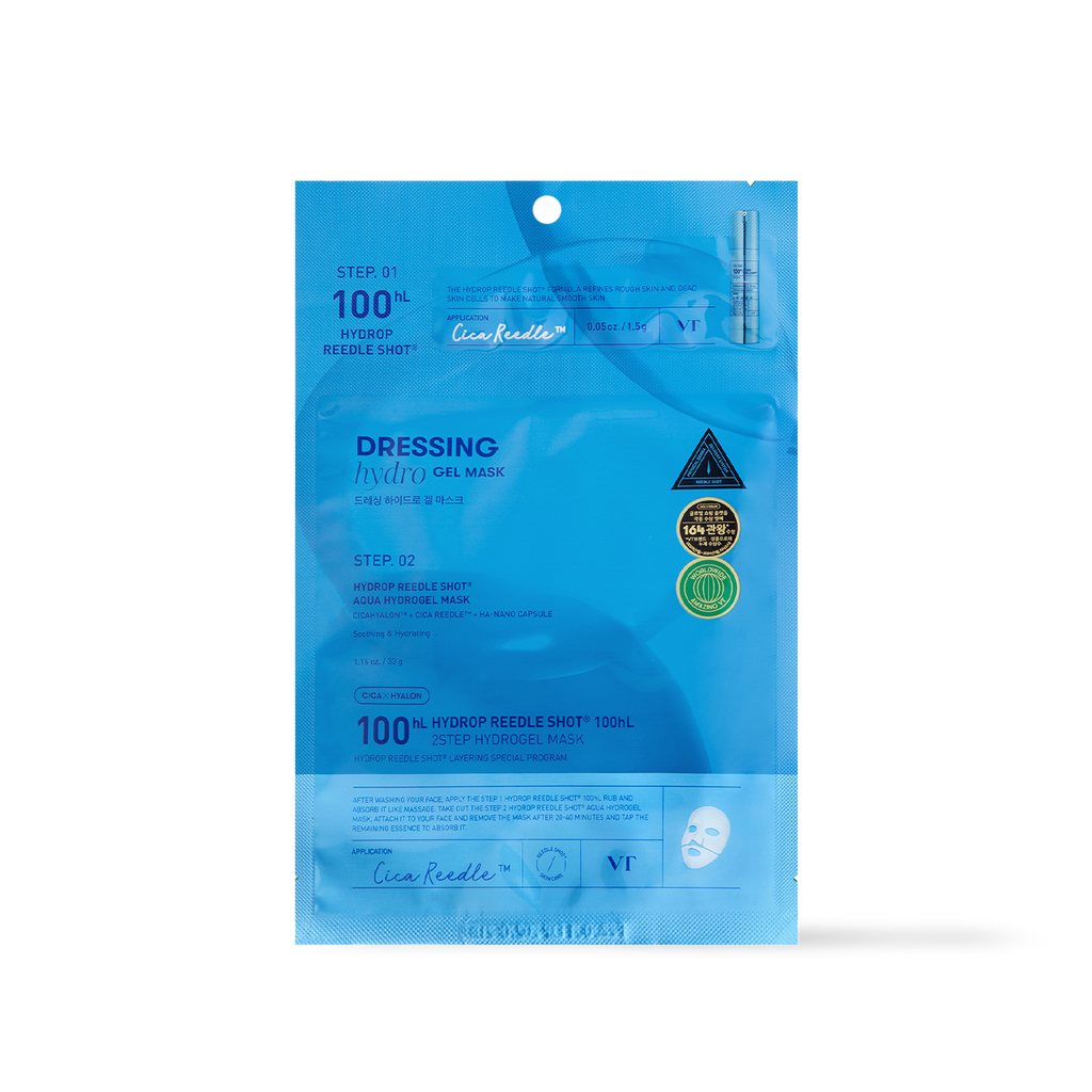 [VT Cosmetics] HYDROP Reedle Shot 100hl 2STEP Hydrogel Mask - 2Type
