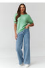  Short sleeve sweater model 224078 Makadamia 