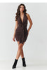  Short dress model 228319 Makadamia 