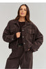  Corduroy jacket model 232013 Makadamia 
