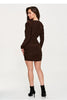  Short dress model 232059 Makadamia 